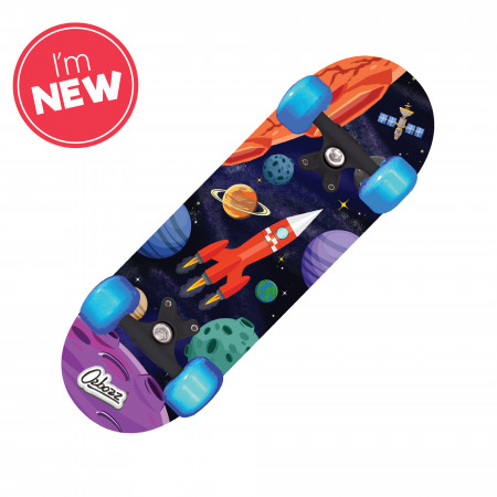 Space Skateboard With Flashing Wheels 17 Inch